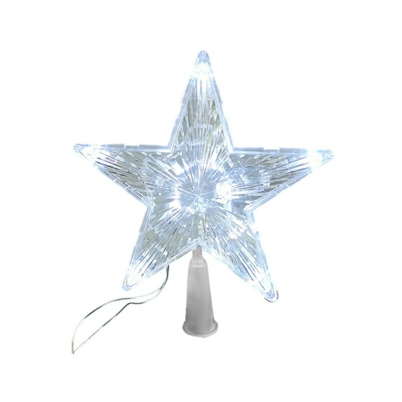 hengsof Christmas Tree Topper Star LED Lighted Star Tree Top, 5-Point Star Night Light Treetop, Small Xmas Tree Decor for Christmas