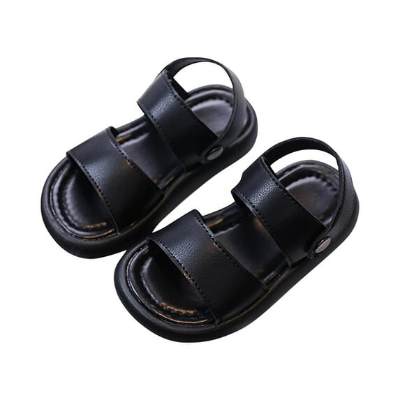 hengsof Classic Sandals for Toddler Girls, Solid Color Simple Soft Sole Non Slip Comfortable Breathable Casual Outdoor Shoes, Suitable for Ages 15M-6