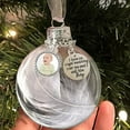 thumbnail image 1 of hengsof Clear Christmas Memorial Ornament Feather Ball, A Piece of My Heart is in Heaven, Christmas Tree Memorial Hanging Pendant Gift for Mom, Dad, Son, Daughter,Sister, Brother, Grandma, 1 of 6