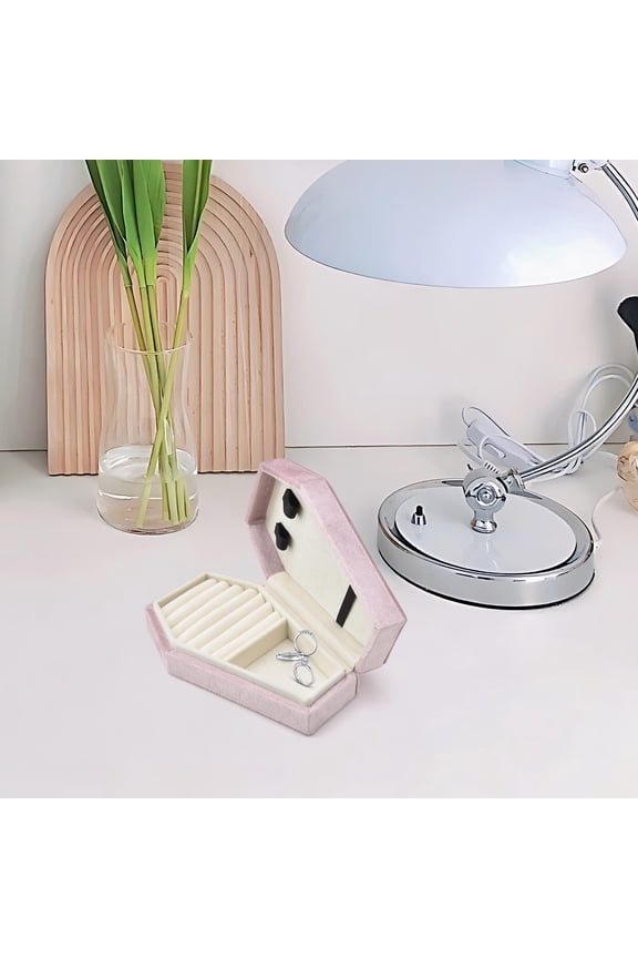 hengsof Coffin Jewelry Box, Mini Coffin Shaped Gothic Jewelry Case, Plush Velvet Small Jewelry Organizer for Earrings Rings Necklaces Bracelets