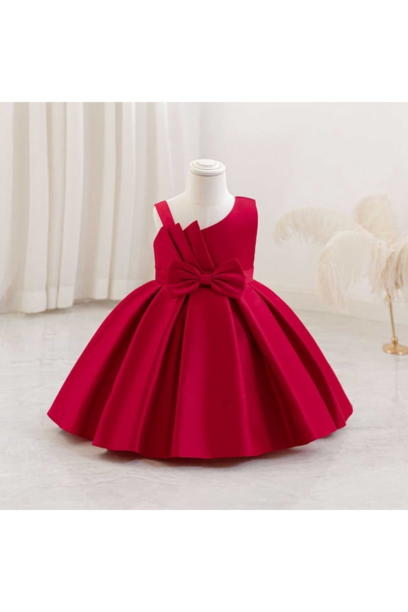 Color Block Back Zipper Party Dress for Girls, Sleeveless Midi Length Formal Gown, Princess Style Celebration Outfit