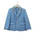 thumbnail image 1 of hengsof Color Block Collared Blazer for School Uniform, Kids Formal Jacket with Two-Tone Design, Academic Style Outerwear for Boys Girls, Size 2-12 Years, 1 of 6