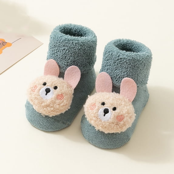 hengsof Cotton Baby Anti Slip Socks Cute Cartoon Decoration Anti Slip Floor Socks Cartoon Round Neck Socks Soft Comfortable Socks Newborn Socks Unisex
