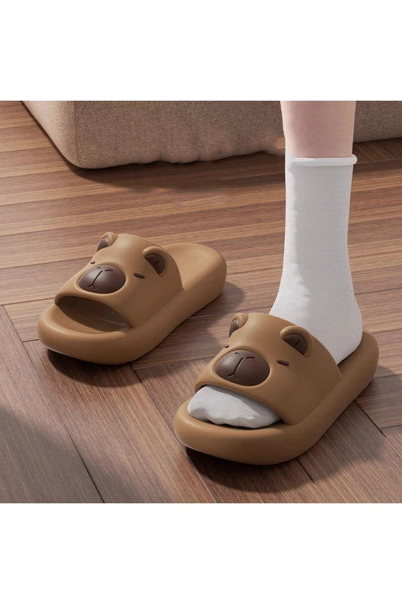 Cute Animal Capybara Flip Flops for Men and Women Non Slip Beach Shoes Summer Open Toe Flip Flops