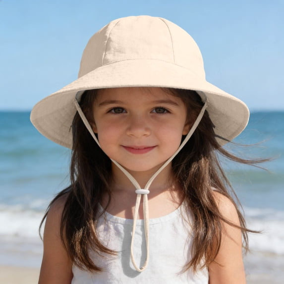 hengsof Cute Baby Bucket Sun Hat Sun Protection Baby Bucket Hat Summer Beach Hats with Wide Brim for Boys & Girls