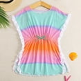 thumbnail image 1 of hengsof Cute Beach Cover Up Dress, Mesh Sheer Long Sleeve Short Tunic Sun Protection Poolside Top Girls Ages 8 to 12 Years, 1 of 7