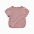 thumbnail image 1 of hengsof Cute Short Sleeve T-Shirt for Children Collared Button Down Ruffled Top Casual Summer Style Loose Top Comfortable Short Sleeve T-Shirt, 1 of 8