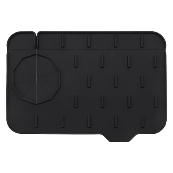 hengsof Double-sided Kitchen Sink Splash Guard, Silicone Sink Faucet Mat, Sink Draining Pad Behind Faucet, Kitchen Sink Accessories, Faucet Absorbent Mat