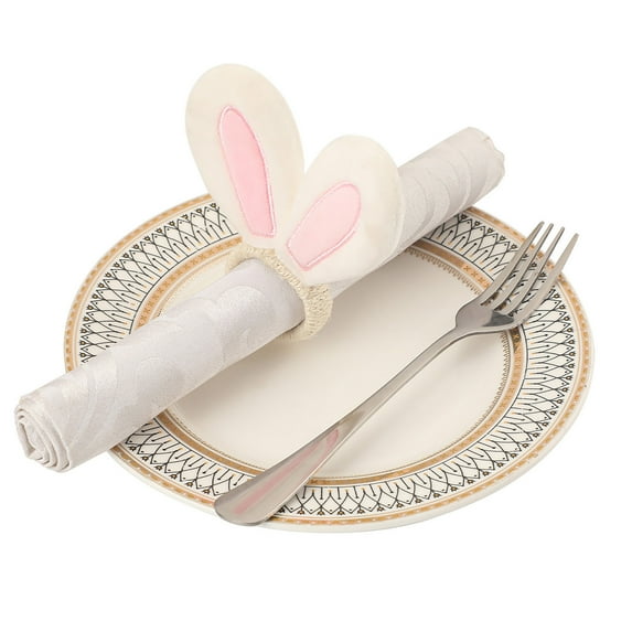hengsof Easter Bunny Napkin Ring Holder Bunny Ear Tissue Ring Easter Table Decoration Family Easter Party Supplies