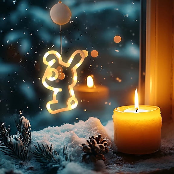 hengsof Easter Window Lights- Bunny Easter Egg Easter Decorations Indoor-Easter Decorations for The Home-Easter Window Lights Decorations with Suction Cup