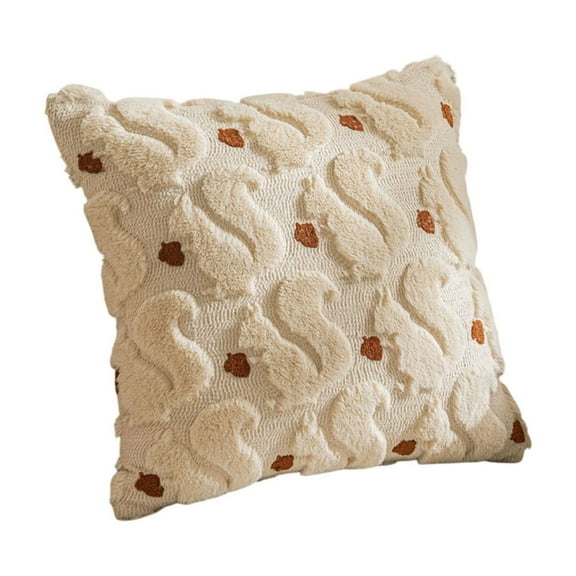 hengsof Fall Throw Pillow Covers Thanksgiving Autumn Decorative Embroidery Maple Leaf Pattern Accent Pillow Covers Soft Plush for Outdoor Porch Home Decor Holiday Bedroom