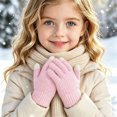 thumbnail image 1 of hengsof Fall Winter Gloves Full Finger for Boys Girls - Kids Thick Thermal Knitted Gloves for Cold Weather 3-8Y, 1 of 5
