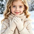 thumbnail image 1 of hengsof Fall Winter Gloves Full Finger for Boys Girls - Kids Thick Thermal Knitted Gloves for Cold Weather 3-8Y, 1 of 5