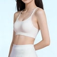 thumbnail image 1 of hengsof Fashionable Sports Bra for Girls, Solid Color Cotton Bra for Puberty, Anti Exposure Underwear with Breast Pads, Suitable for Children Aged 9-15, 1 of 1