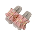 thumbnail image 1 of hengsof Girl Summer Stylish Sweet Pearl Bow Leather Sandals,Suitable for Indoor Outdoor,Versatile Casual Cute Beach Shoes, 1 of 8