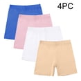 thumbnail image 1 of hengsof Girls 4 Pack Solid Color Stretch Yoga Shorts, Comfortable Soft Base Layer Leggings for Play and Exercise, Sizes 5-14 Years, 1 of 8