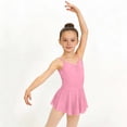 thumbnail image 1 of hengsof Girls' Ballet Leotard Solid Color Sleeveless Halter Tulle Dress Gymnastics Dance Training Leotard Sleeveless V Neck Leotard Suitable for Girls Aged 3-15, 1 of 8