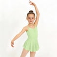 thumbnail image 1 of hengsof Girls' Ballet Leotard Solid Color Sleeveless Halter Tulle Dress Gymnastics Dance Training Leotard Sleeveless V Neck Leotard Suitable for Girls Aged 3-15, 1 of 8
