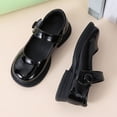 thumbnail image 1 of hengsof Girls Classic Slip On Leather Flats for 3-14 Years, Solid Color Soft Sole Dress Shoes, School Everyday Casual Footwear, 1 of 7
