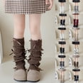 thumbnail image 1 of hengsof Girls Cute Knit Leg Warmers Sweet Footless Loose Leg Warmers Kids Fall Winter Warm Leg Warmers, 1 of 2