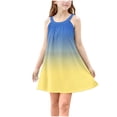 thumbnail image 1 of hengsof Girls Fashion Printed Sleeveless Tank Dress, Summer Crew Neck Camisole Dress for Beach Vacation, Suitable for 4 to 15 Years, 1 of 8