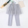 thumbnail image 1 of hengsof Girls Glitter Star Leggings with Attached Skirt, Sheer Mesh Overlay Playtime Pants, Cute Bottom for Girls, Size 2-10 Years, Thin Layer, 1 of 5