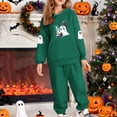 thumbnail image 1 of hengsof Girls Halloween Fleece 2 Piece Outfits Hoodie Sweatsuit Oversized Sweatshirt and Sweatpants Set Fall Winter Clothes, 1 of 5
