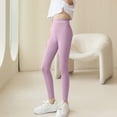 thumbnail image 1 of hengsof Girls High Waist Slim Fit Leggings, Summer Thin Stretch Yoga Pants, Fashionable and Versatile Pants, Sizes 3-15, 1 of 6
