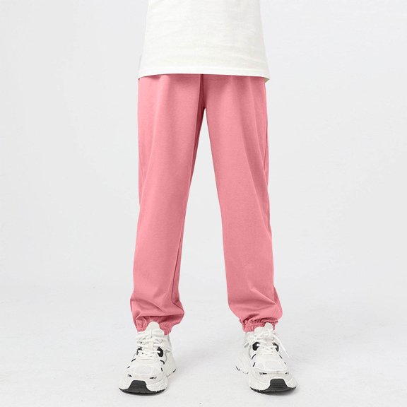 hengsof Girls Joggers with Pockets, Quick Dry Silky Kids Sweatpants Lightweight Athletic Pants for Casual Activewear