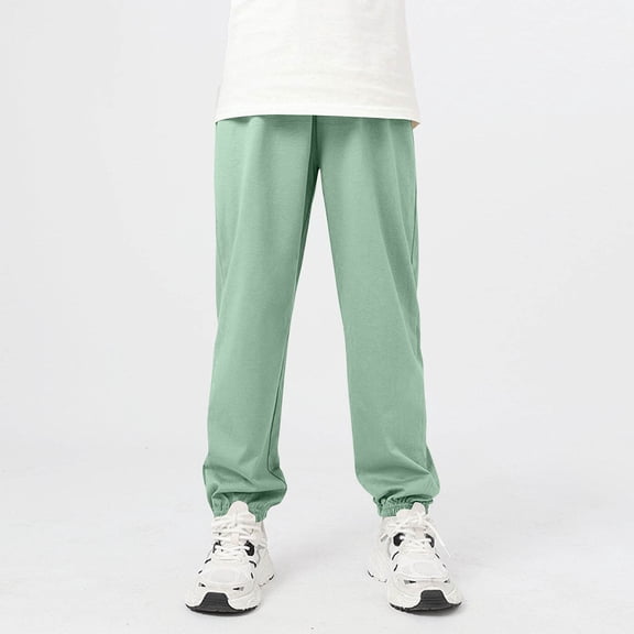 hengsof Girls Joggers with Pockets, Quick Dry Silky Kids Sweatpants Lightweight Athletic Pants for Casual Activewear