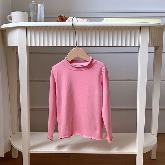 hengsof Girls Long Sleeve Shirts Fashionable Ruffle Tops Comfortable Casual T-Shirts