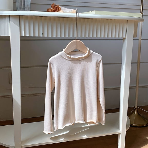 hengsof Girls Long Sleeve Shirts Fashionable Ruffle Tops Comfortable Casual T-Shirts