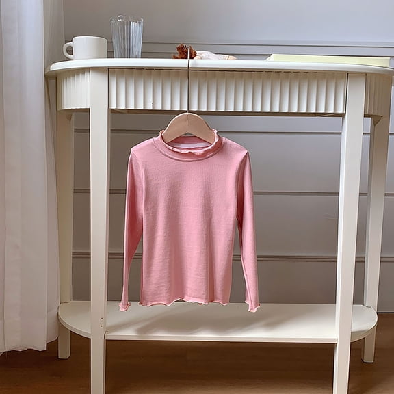 hengsof Girls Long Sleeve Shirts Fashionable Ruffle Tops Comfortable Casual T-Shirts