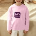 thumbnail image 1 of hengsof Girls' Long-Sleeve Sweatshirt Minimalist Graphic Print Casual Basic Crewneck Top, 1 of 6