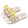 thumbnail image 1 of hengsof Girls' Pearl Bow Slippers Non Slip Soft Comfortable Casual Shoes, Versatile Soft Soled Beach Shoes for Children, 1 of 5