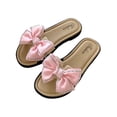thumbnail image 1 of hengsof Girls' Pearl Bow Slippers Non Slip Soft Comfortable Casual Shoes, Versatile Soft Soled Beach Shoes for Children, 1 of 3