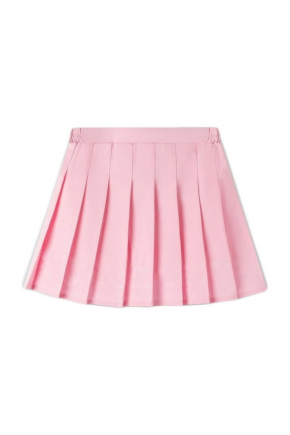Girls' Pleated Mini Skirt High Waisted Tennis School Uniform Sweet Half Skirt Solid Color School Uniform Skirt Casual Ice Skating Tennis Skirt