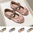 thumbnail image 1 of hengsof Girls Round Toe Dress Shoes Ballerina Ballet Flats Kids School Wedding Party Princess Shoes, 1 of 6