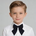 thumbnail image 1 of hengsof Girls' School Uniform Bow Tie, Children's Fashionable Solid Color Cute Bow Tie, Suitable for Preppy Style Shirts, 1 of 6