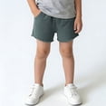 thumbnail image 1 of hengsof Girls Solid Casual Shorts Elastic Waist Cotton Comfort Daily Shorts Summer Fashion Beach Shorts with Pockets, 1 of 8