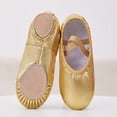 thumbnail image 1 of hengsof Girls Solid Color Shiny Dance Shoes for Big Kids, Soft Sole Padded Practice Footwear, Ballet Performance Slippers, 1 of 8
