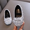 thumbnail image 1 of hengsof Girls' Sparkling Rhinestone Pearl Ballet Flats Comfortable Stretchy Stylish Sequined Party Princess Sandals, 1 of 8