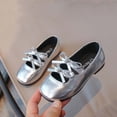 thumbnail image 1 of hengsof Girls Spring Summer Flat Ballet Shoes Fashion Solid Color Bow Slip On Round Toe Ballerina Flats Comfort Casual Leather Shoes for Dance Performance Wedding Party, 1 of 8