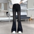 thumbnail image 1 of hengsof Girls Stretch Flare Jeans for 5-15 Years, Slimming Casual Fashion Pants, Everyday Comfort Wear, 1 of 7