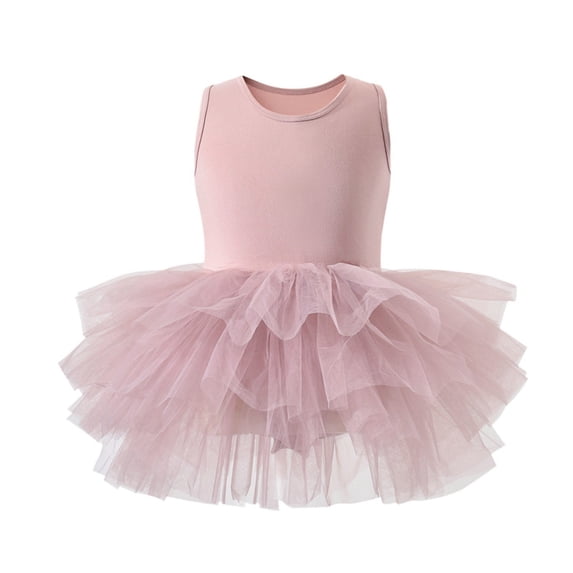 hengsof Girls Suspender Tutu Jumpsuit Fluffy Tutu Skirt Toddler Ballet Jumpsuit Sweet Mesh Skirt Suitable for Girls Aged 2 to 6 Years