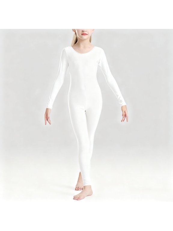 Girls Unitards Gymnastics Long Sleeves Full Body Toddler Ballet Leotards for Kids Costumes