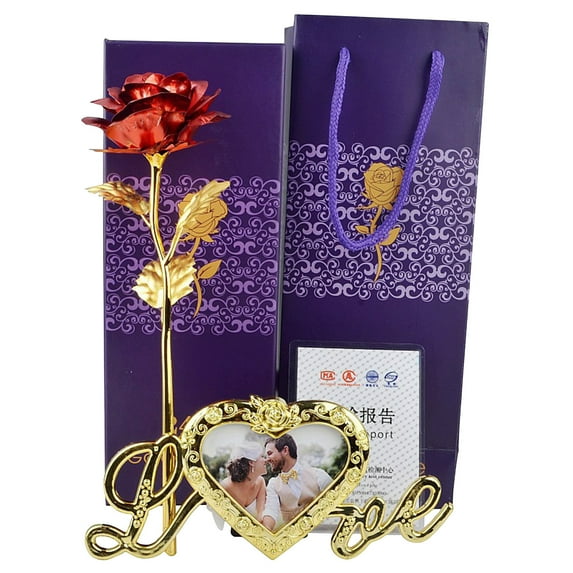 hengsof Gold Dipped Rose 24K Gold Rose, Romantic Gifts for Women in Her Birthday Anniversary Valentines Day Christmas Mothers Day