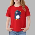 thumbnail image 1 of hengsof Graphic T Shirts for Kids Crew Neck Funny Animal Print Short Sleeve Girls Tshirts Basics Cotton Top 2-13 Years, 1 of 6