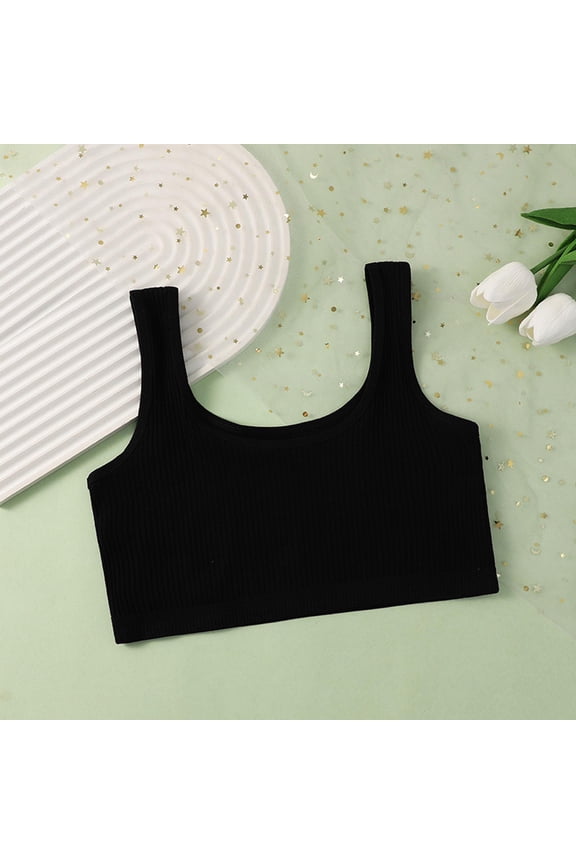 Growing Girls Removable Pad Soft Cup Bras Seamless Wire Free Bralette Comfortable Support Tweens Size 12-15 Years