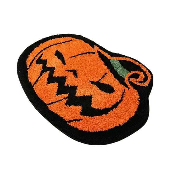 hengsof Halloween Bathroom Rugs, Farmhouse Halloween Rugs for Bathroom Decorations for The Home, Pumpkin Bath Mats, Holiday Cute Pumpkin Decor
